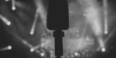 microphone on a stage