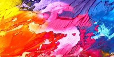 A bright colorful painting