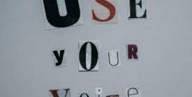 collage letters Use Your Voice
