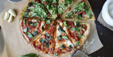 Cooked pizza