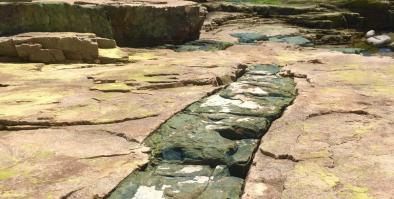 Schoodic basalt lava flow