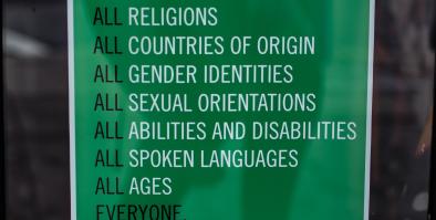 We welcome: All Races and Ethnicities, All religions, all countries of origin, all gender identities, all sexual orientations, all abilities and disabilities, all spoken languages, all ages, everyone. We stand here with you. You are safe here.
