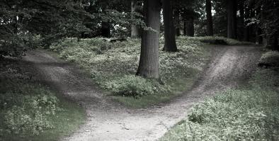 Crossroads with 2 paths