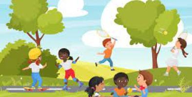 Children playing in the park.